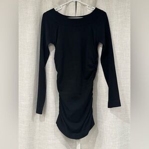 Derek Heart Black Long Sleeve Ruched Top